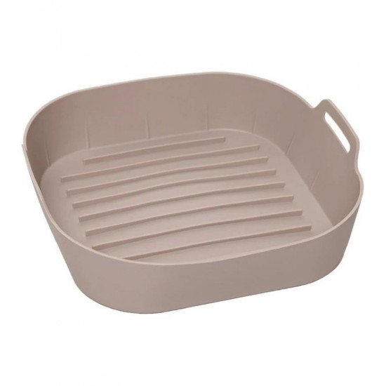 Forma Quadrada 20X5CM Para Air Fryer Bege Silicone